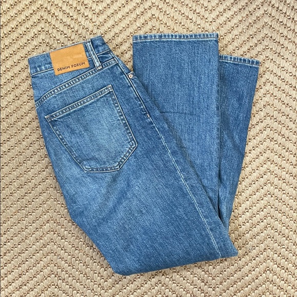 Denim Forum Denim - Aritzia - Denim Forum - Arlo High Rise Straight Denim Jeans - Blue - 27x28